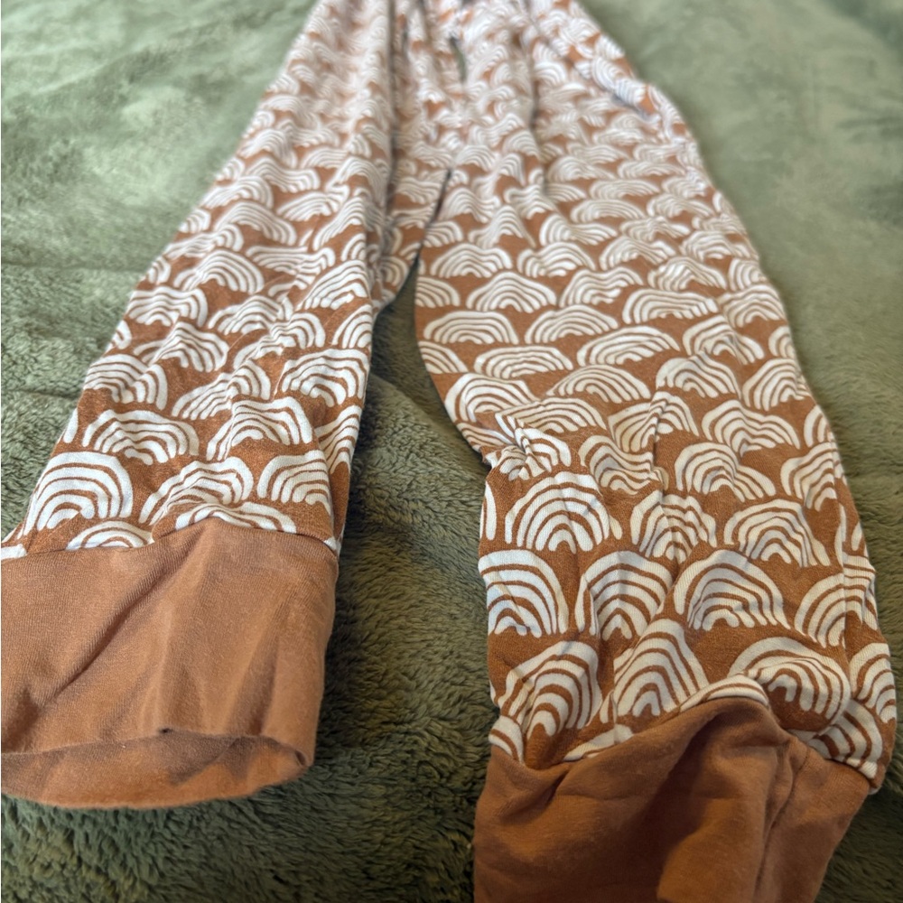 Little Sleepies Brown and White Pajama Pants